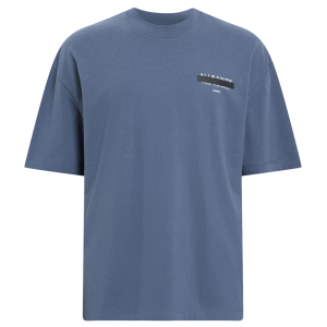 AllSaints Redact Oversized Embroidered Logo T-Shirt
