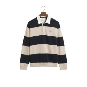 GANT Evening Blue Barstriped Polo Sweater