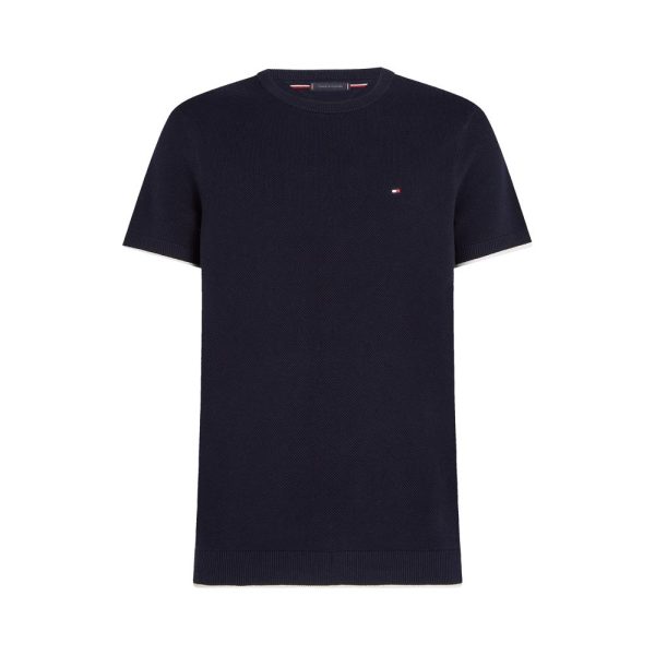 Tommy Hilfiger Desert Sky Tipped Structure Knitted T-Shirt
