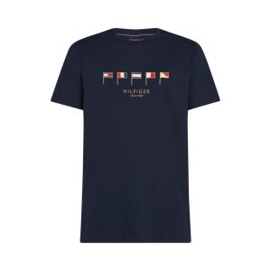Tommy Hilfiger Multi-Flag Embroidery Desert Sky T-Shirt