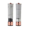 Marble Rose Gold Electric Salt & Pepper Mill - marble