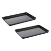 2 Piece Baking Tray Set - Black