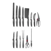 Essentials 24 Piece Stone Coated Knife Set - graphite