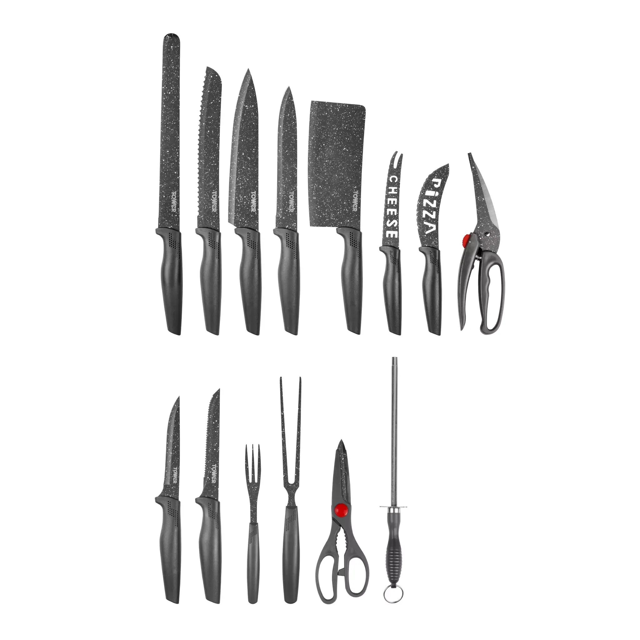Essentials 24 Piece Stone Coated Knife Set