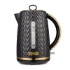 Empire 3KW 1.7L Kettle with Brass Accents - Black